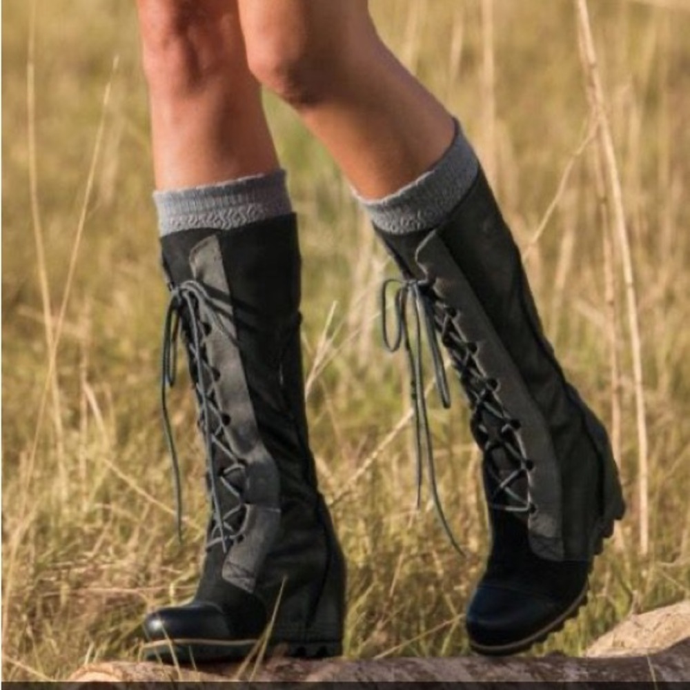 Sorel Cate the Great tall wedge boot- rare!